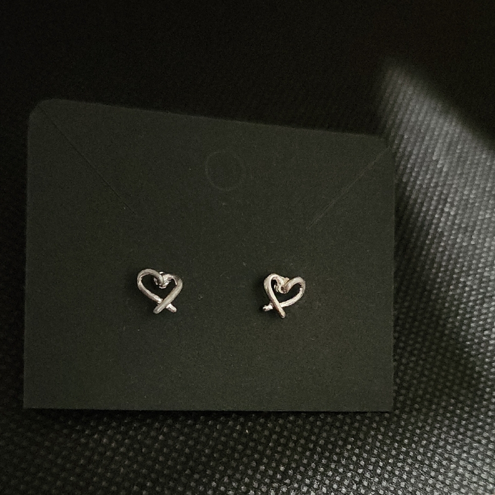 5/$25 Silver Heart Earrings